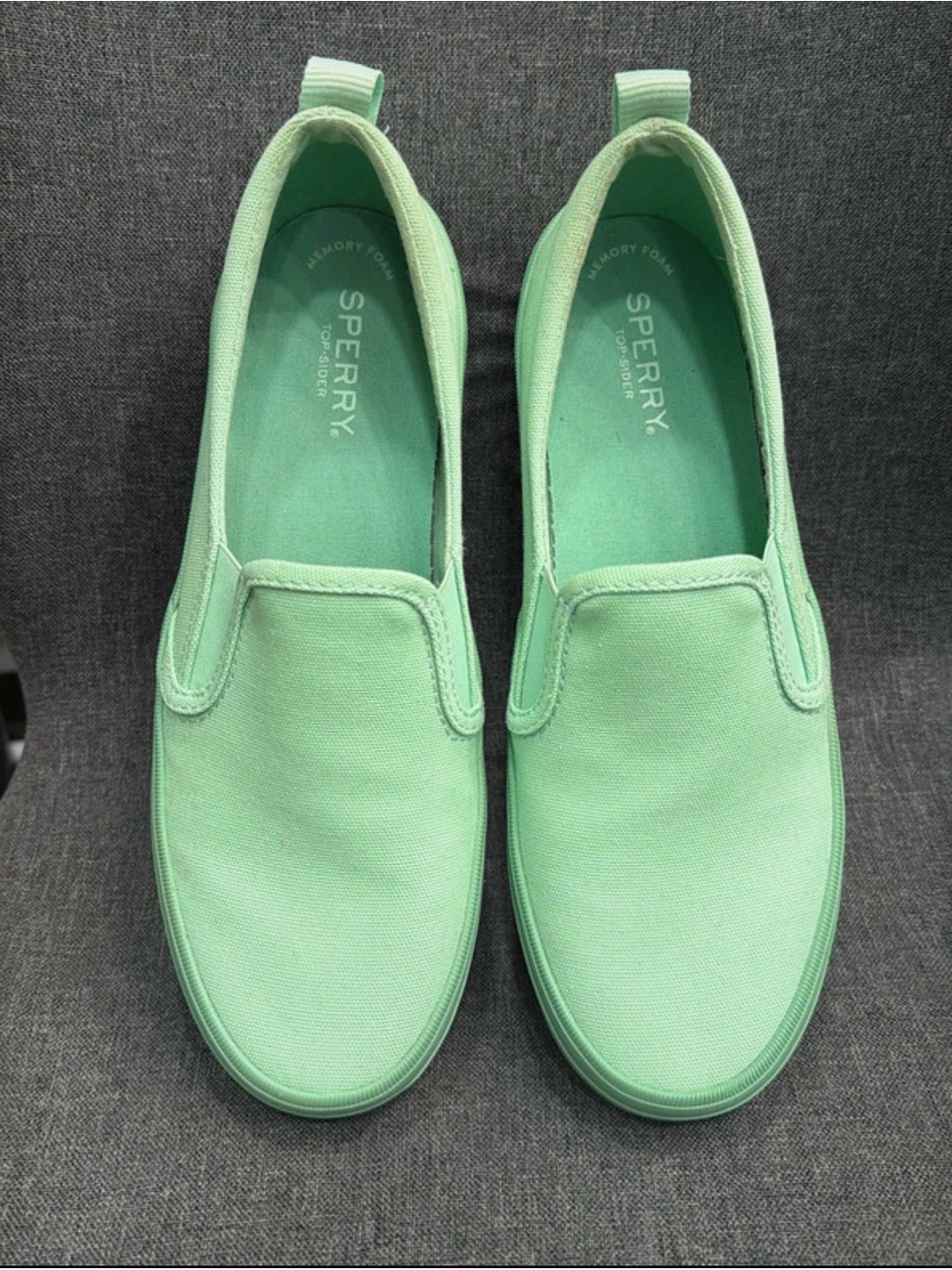 Sperry Women's Slip-On Sneakers Mint Green Crest Twin Gore